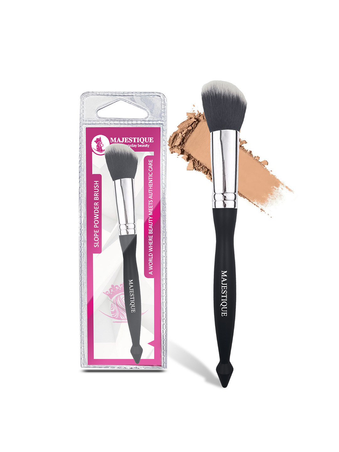 MAJESTIQUE Black Slope Powder Brush