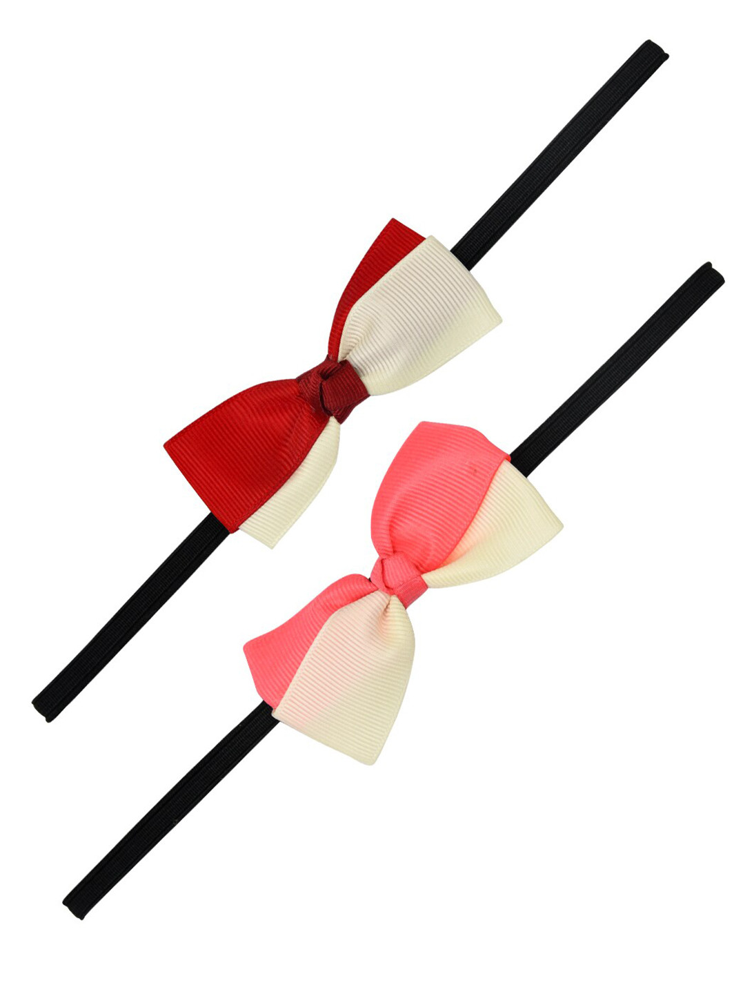 FUNKRAFTS Girls  Set of 2  Black & Red Hairband