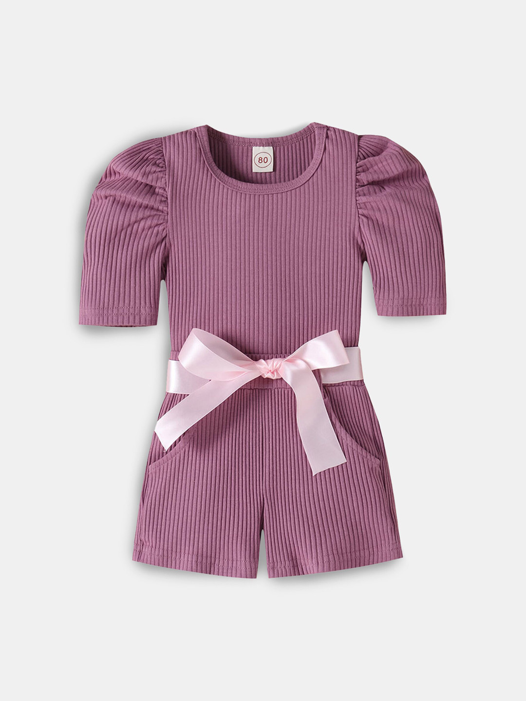 Hopscotch Girls Purple T-shirt with Shorts