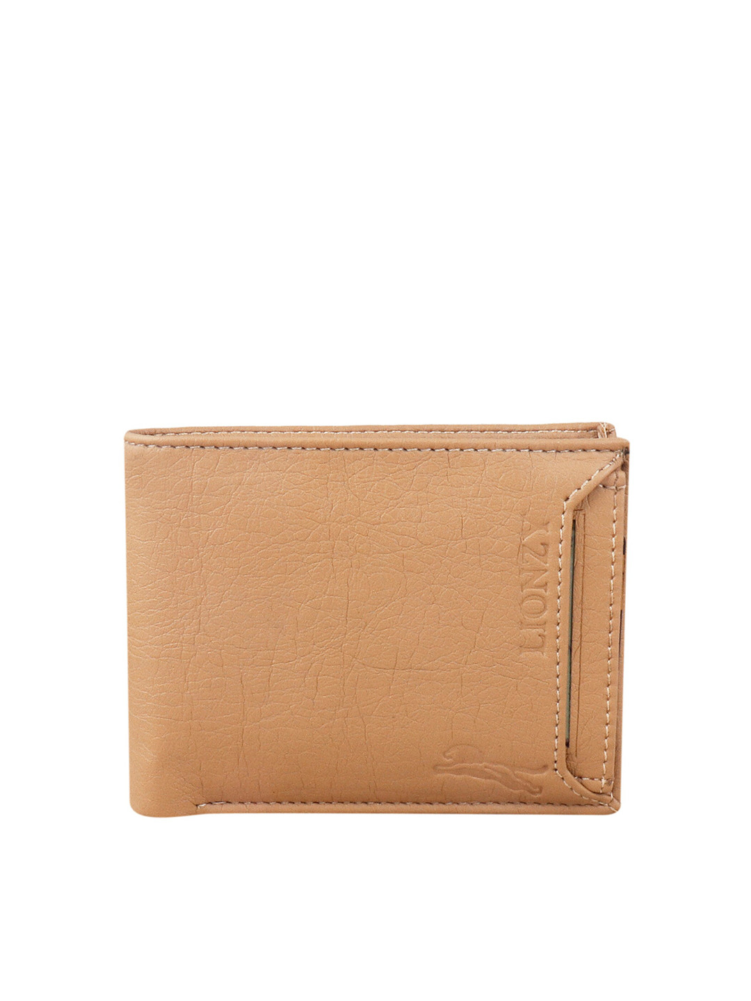 LIONZY Men Beige Two Fold Wallet
