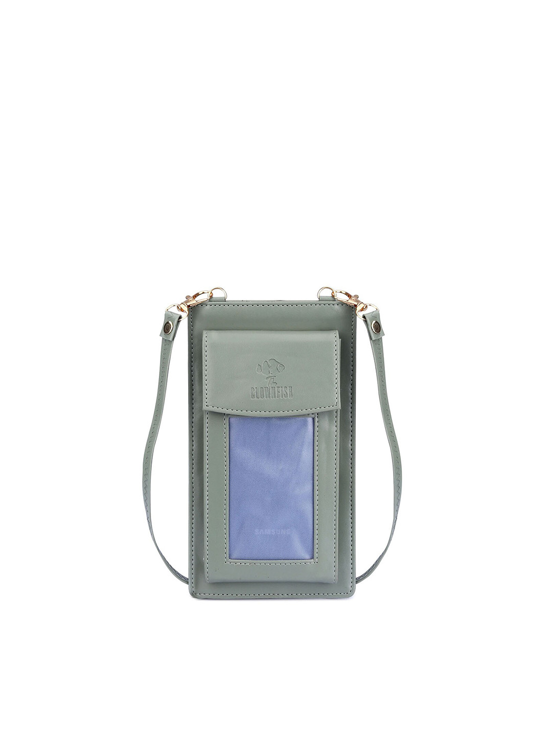 THE CLOWNFISH Winslet Olive Green Leather Two Fold Wallet