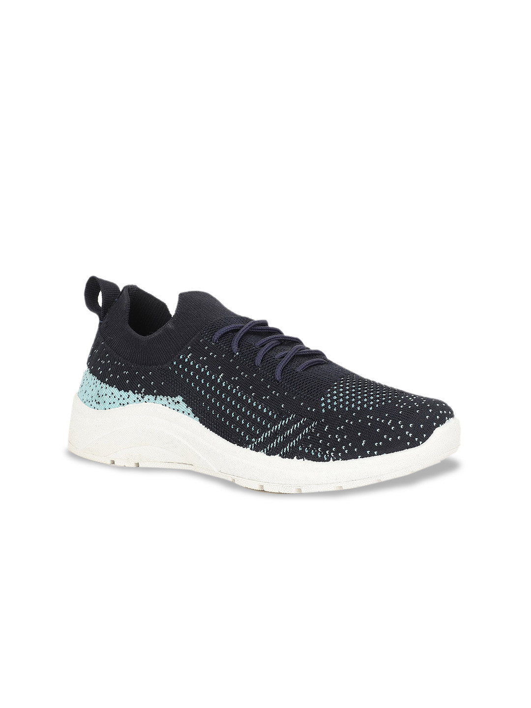 Bata Women Navy Blue Woven Design Sneakers