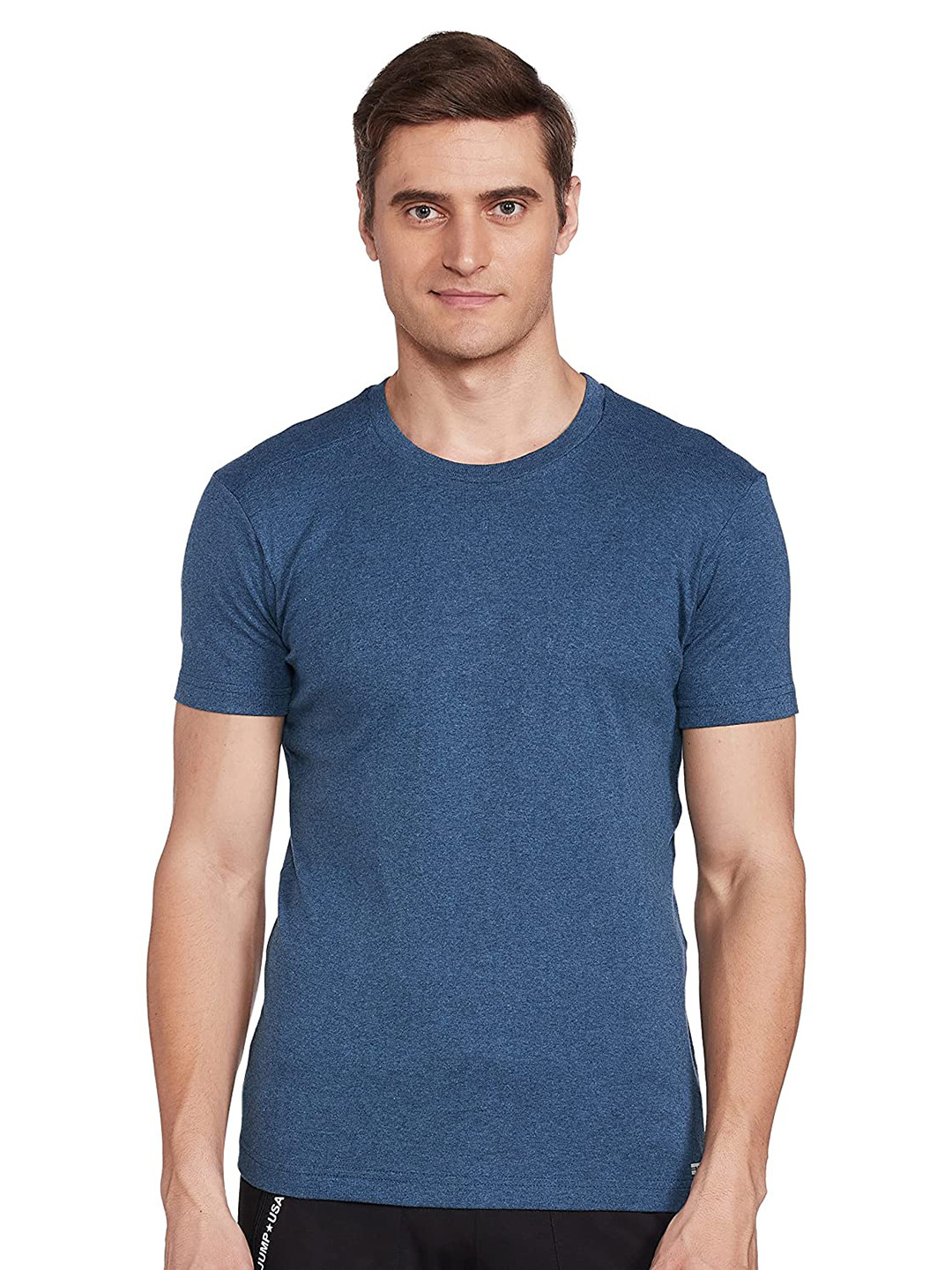 Macroman M-Series Men Navy Blue Round Neck T-shirt