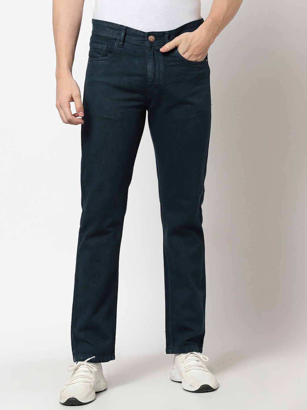FEVER Men Green Regular Fit Jeans