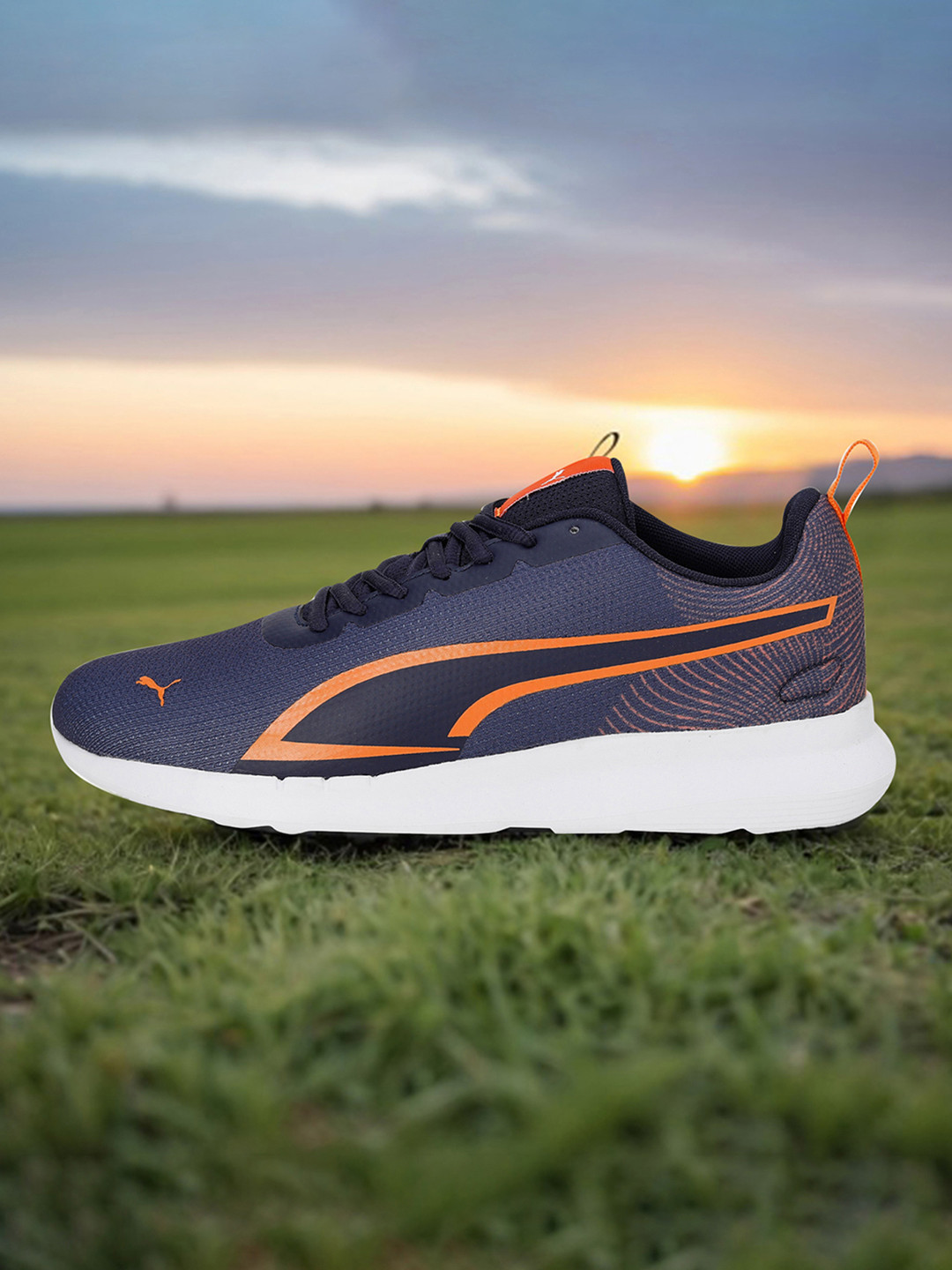 Puma Men Blue Colourblocked Fire V2 Sneakers