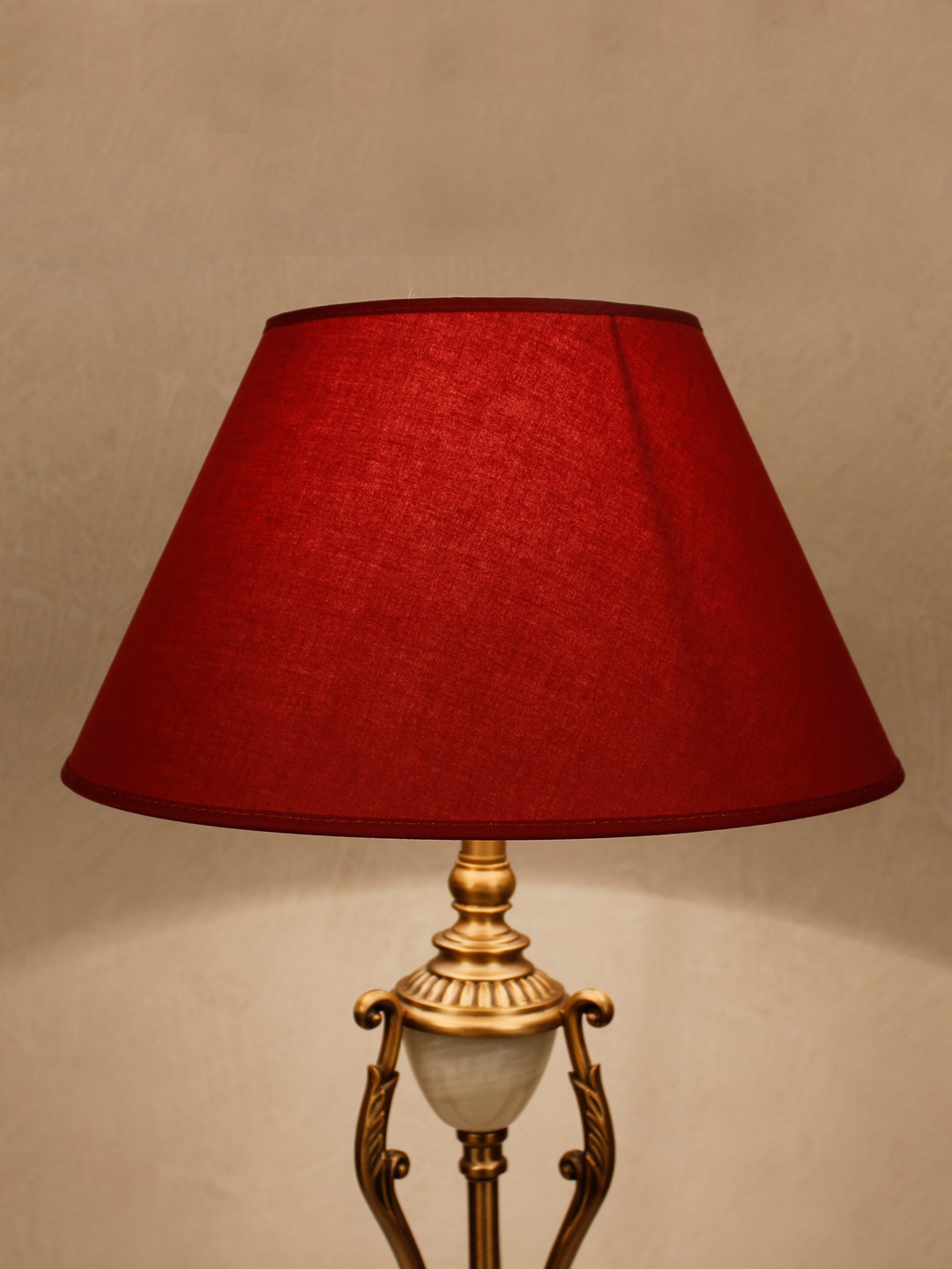THE LIGHT STORE Maroon Bedside Standard Table Top Lamp