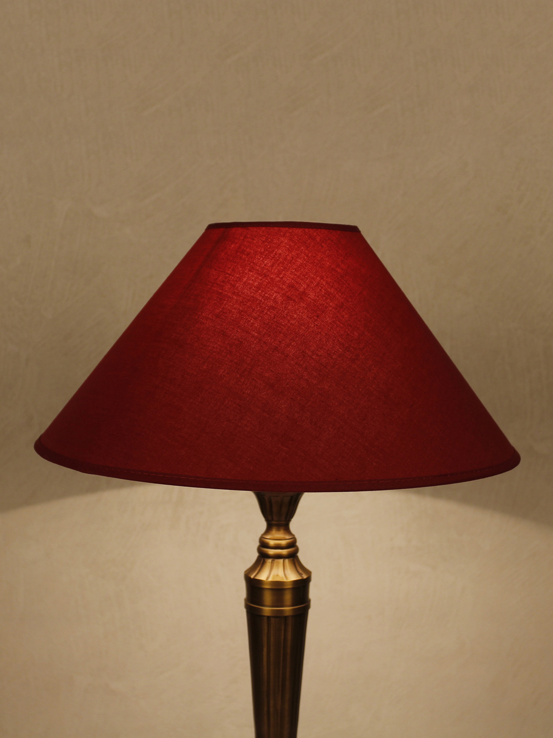 THE LIGHT STORE Maroon Solid Contemporary Table Top Lamp Shade