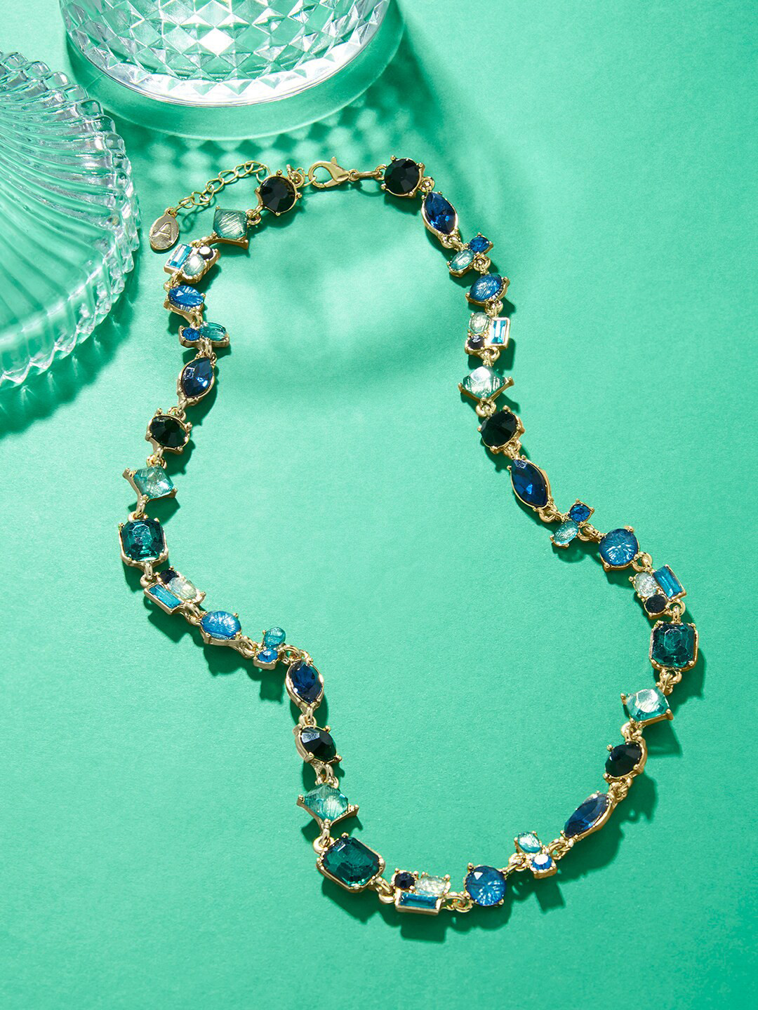 Accessorize London Willow Eclectic Stones Gold-Toned Necklace