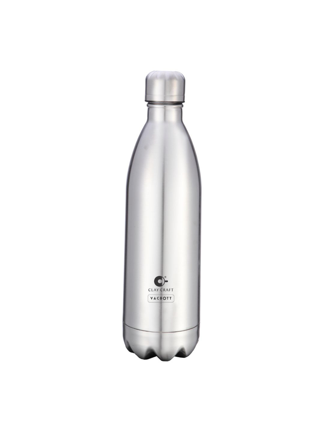 CLAY CRAFT Vacbott Silver Brand Logo Stainless Steel Double Wall Vacuum Flask - 1L
