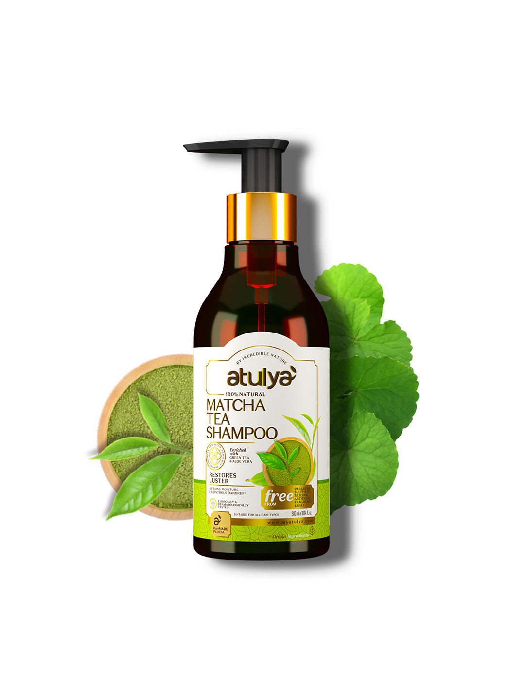 Atulya Matcha Tea Shampoo To Control Dandruff - 300 ml