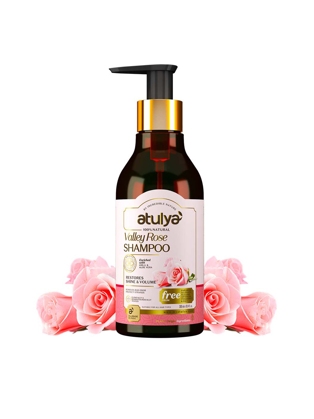 Atulya Valley Rose Shampoo To Restore Shine - 300ml