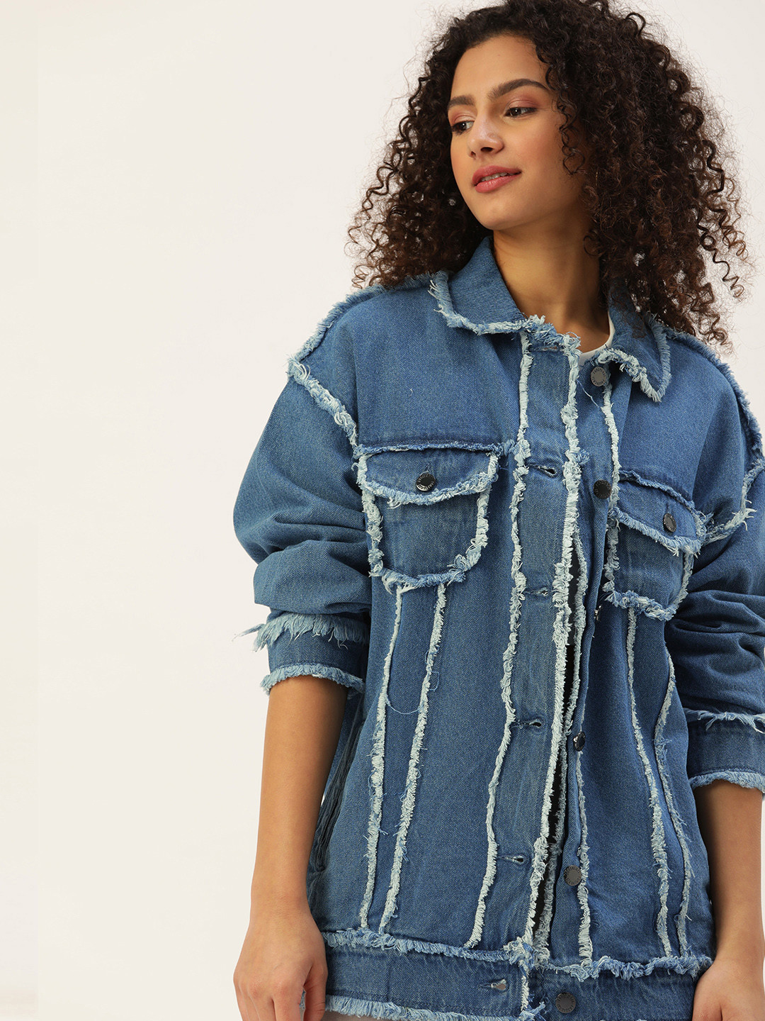 FOREVER 21 Women Blue Denim Jacket