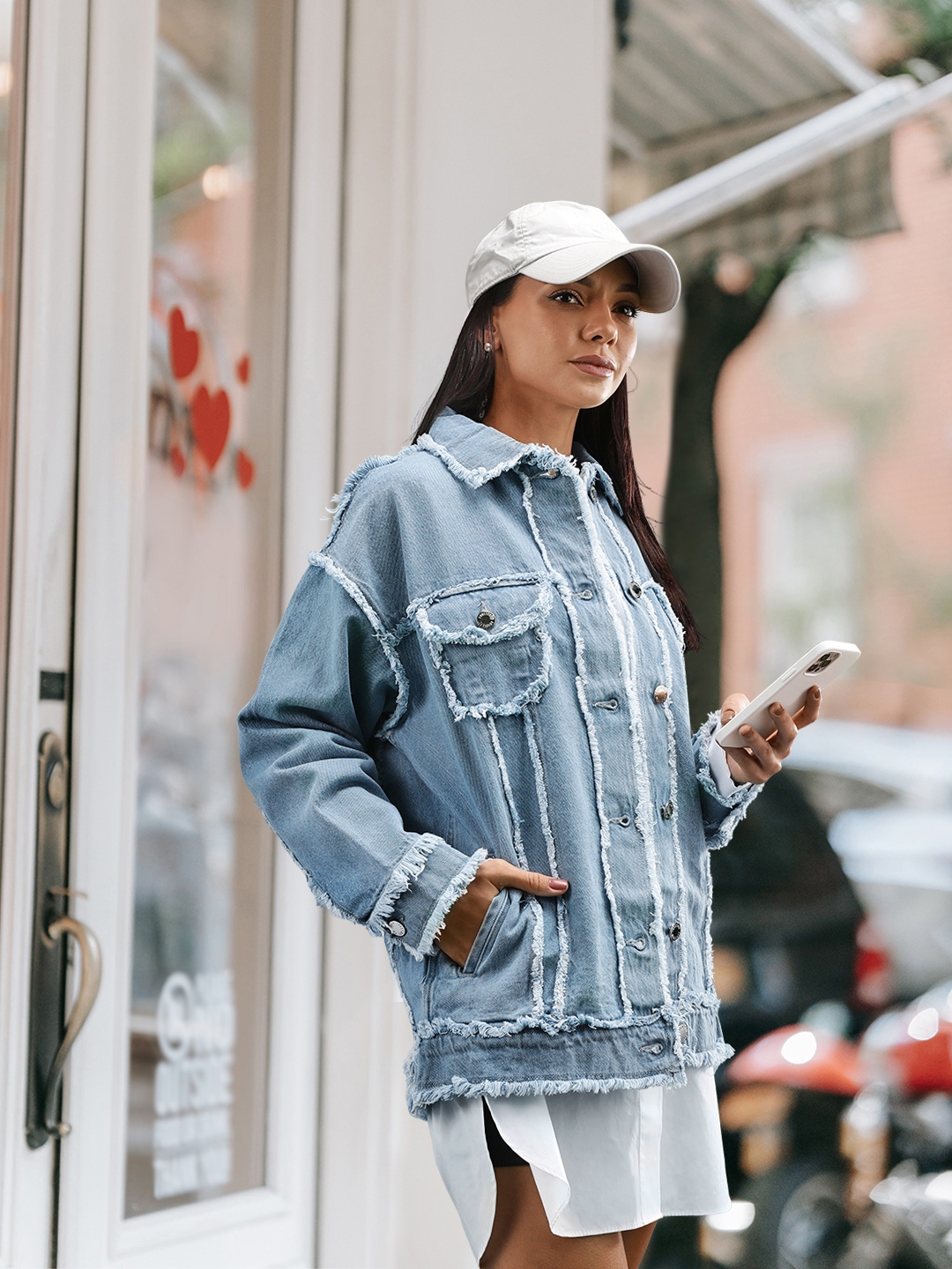 Forever 21 blue denim jacket outlet