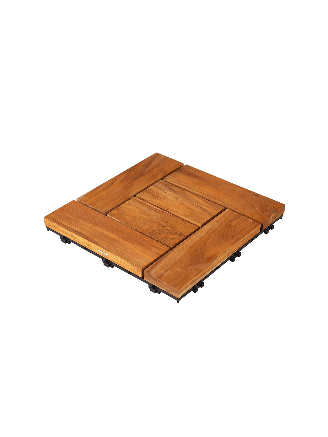 Sharpex Unisex Brown  Solid Teak Wood Tiles Garden Accessories
