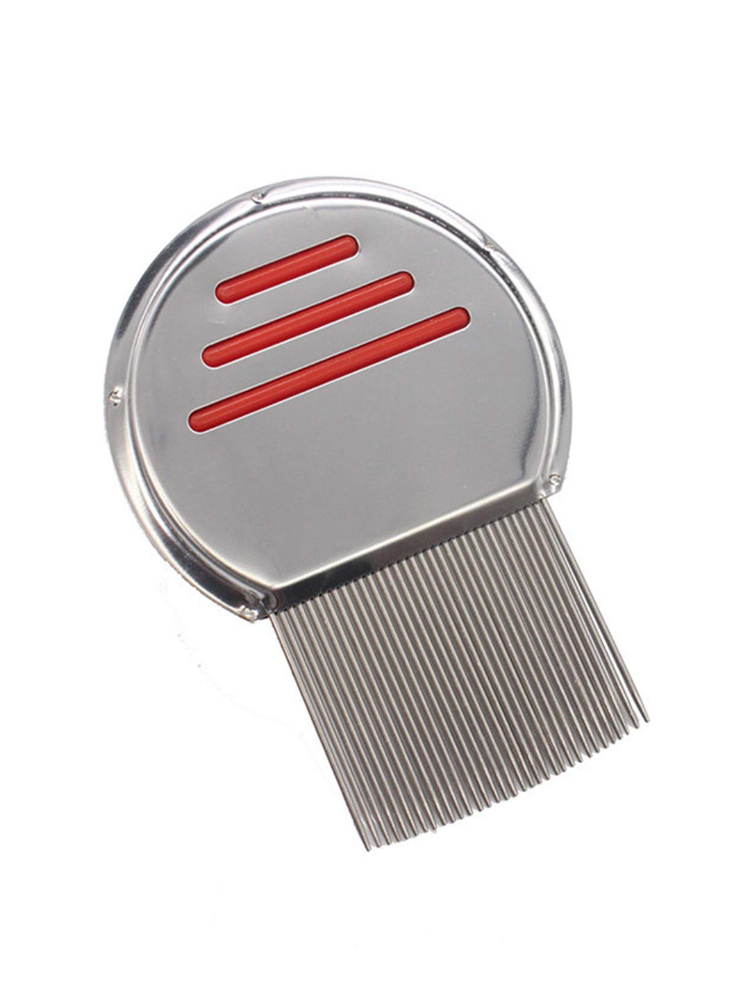 Alexvyan Women Red Metal Teeth Magnifier Lens Nit Comb