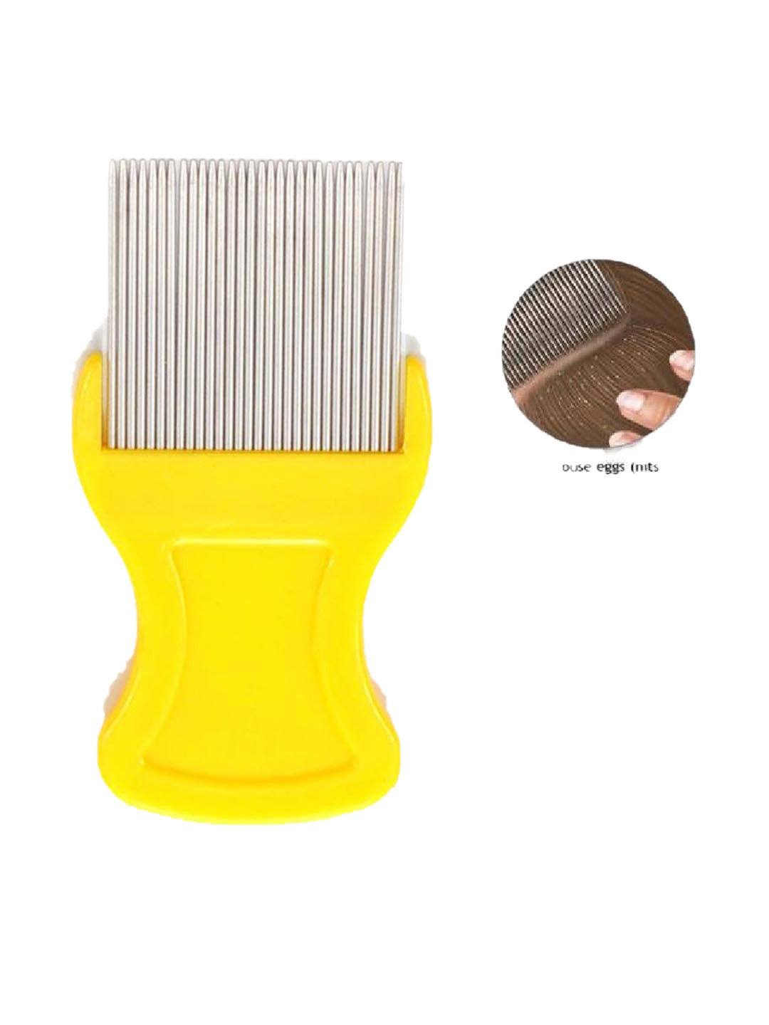 Alexvyan Women Yellow Metal Teeth Nit Comb