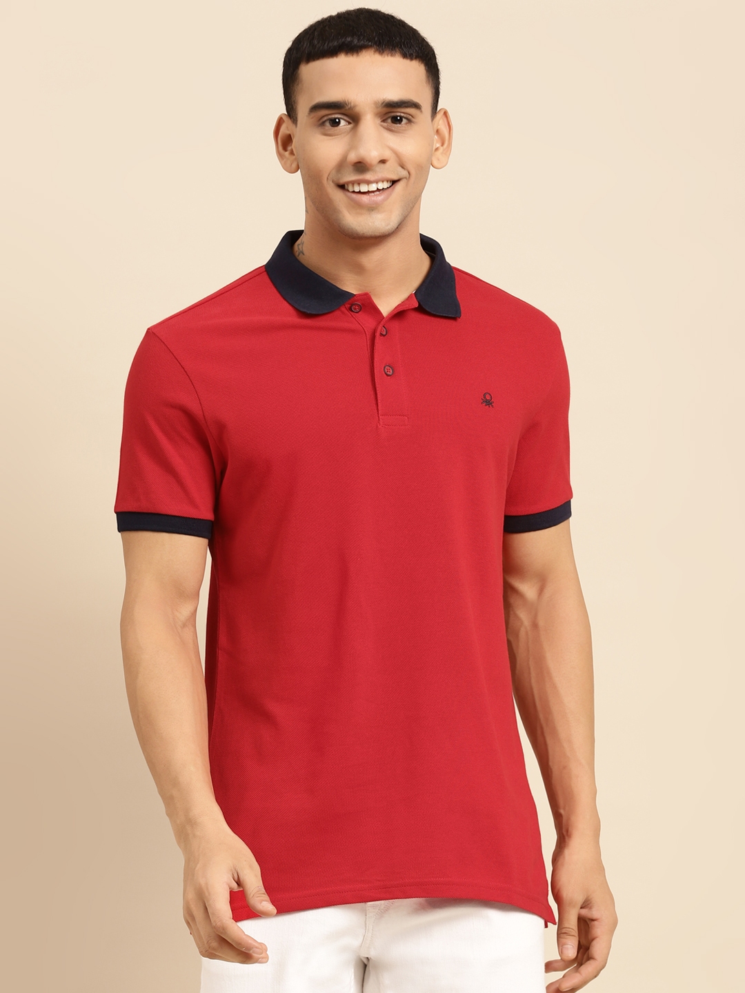 United colors of benetton best sale men's solid regular fit polo