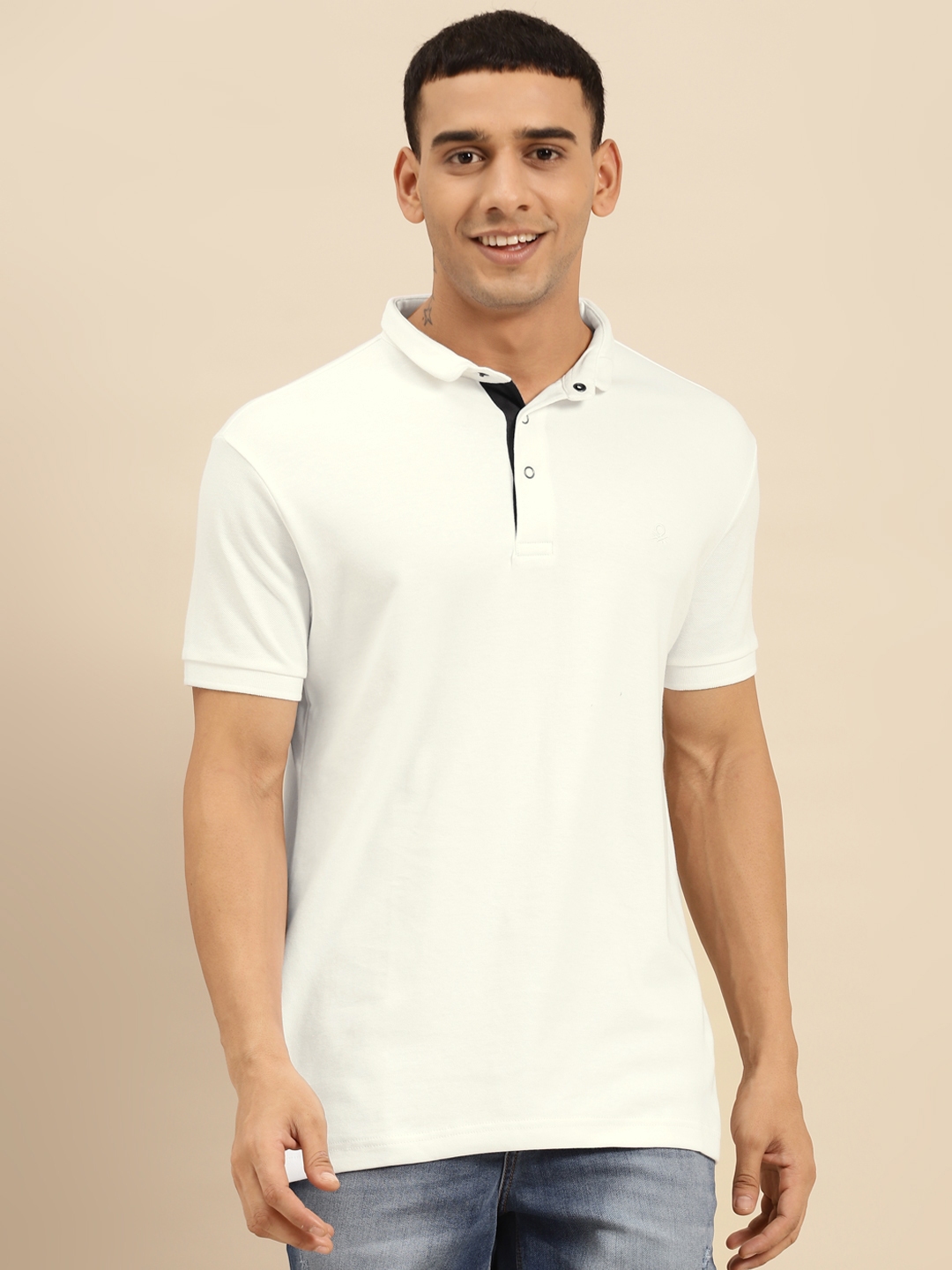 United colors of benetton men's solid regular fit polo online