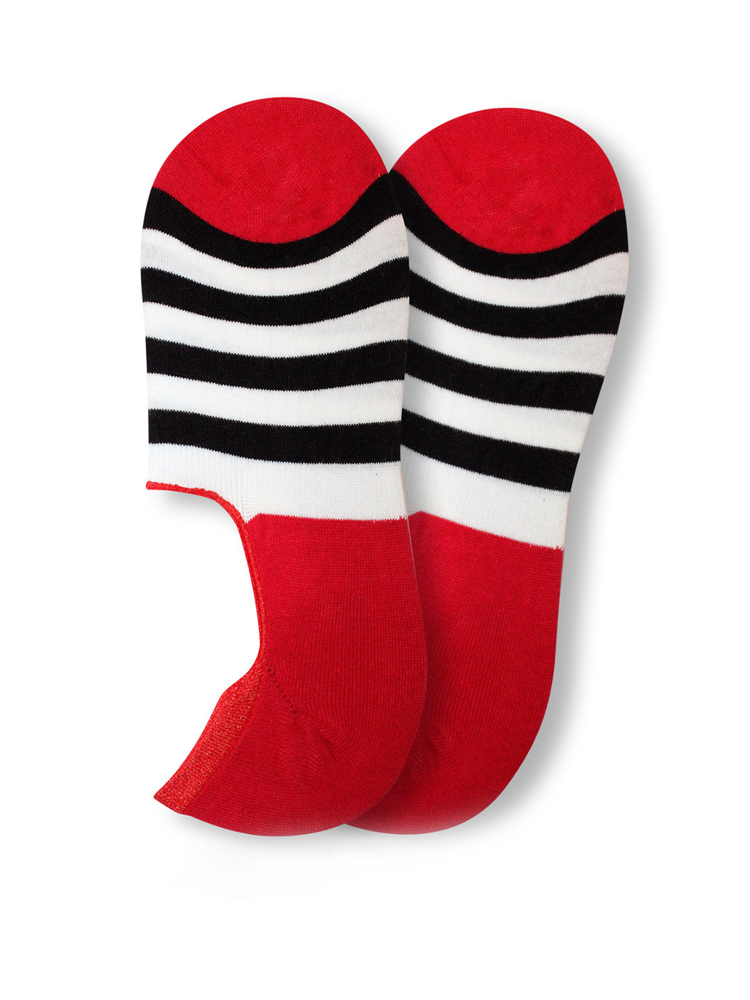 Man Arden Men Red & White Striped Shoe Liners