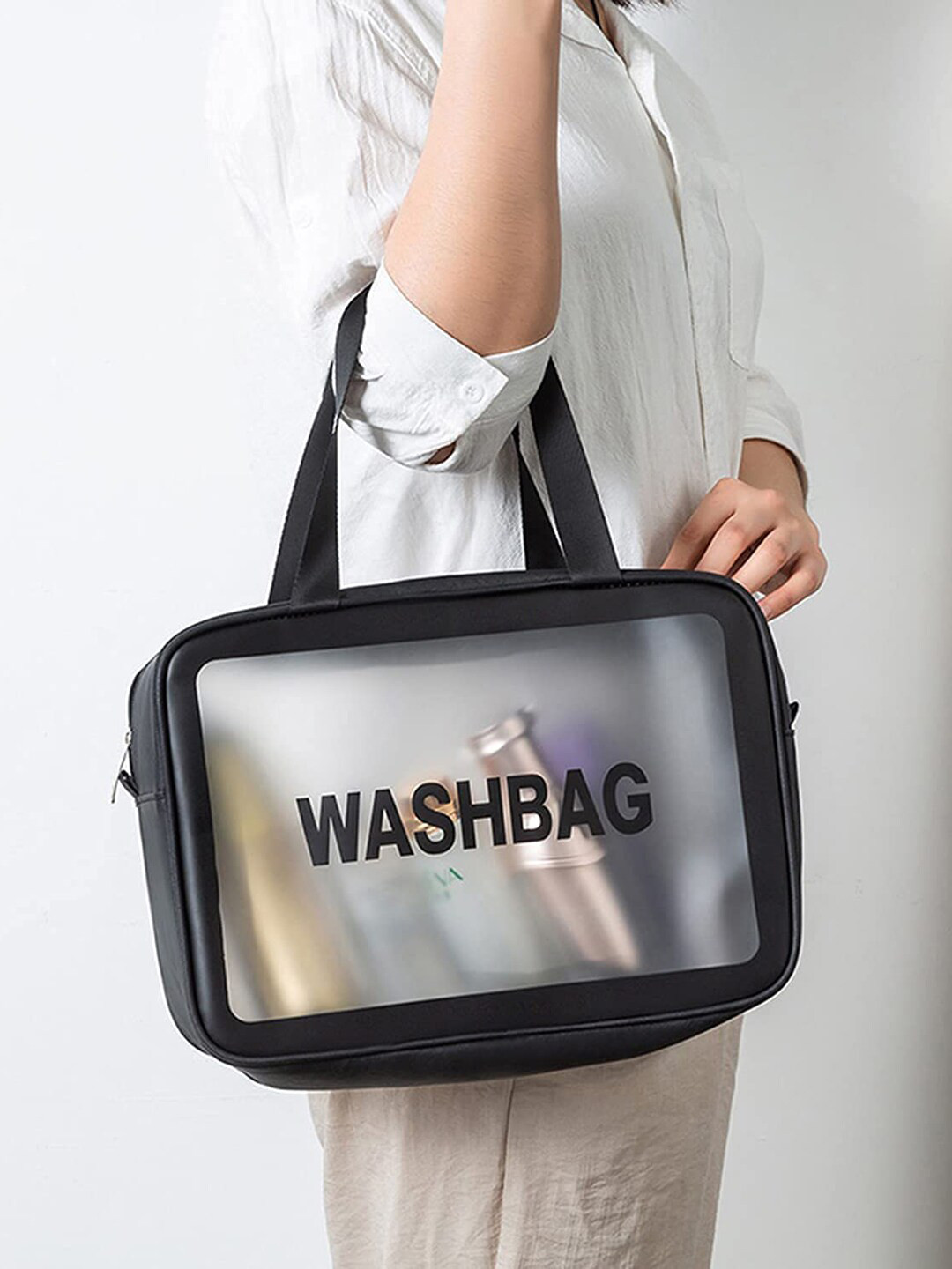 HOUSE OF QUIRK Transparent Toiletry Bag Organisers