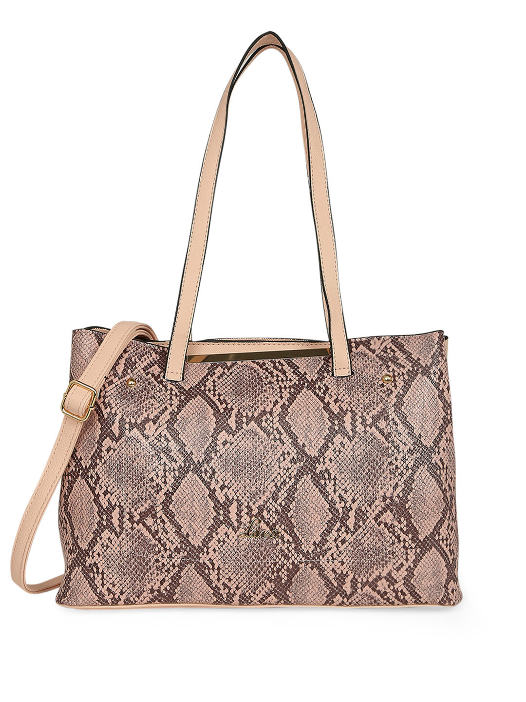 Lavie Pyth Viga Women Pink Medium Satchel Bag