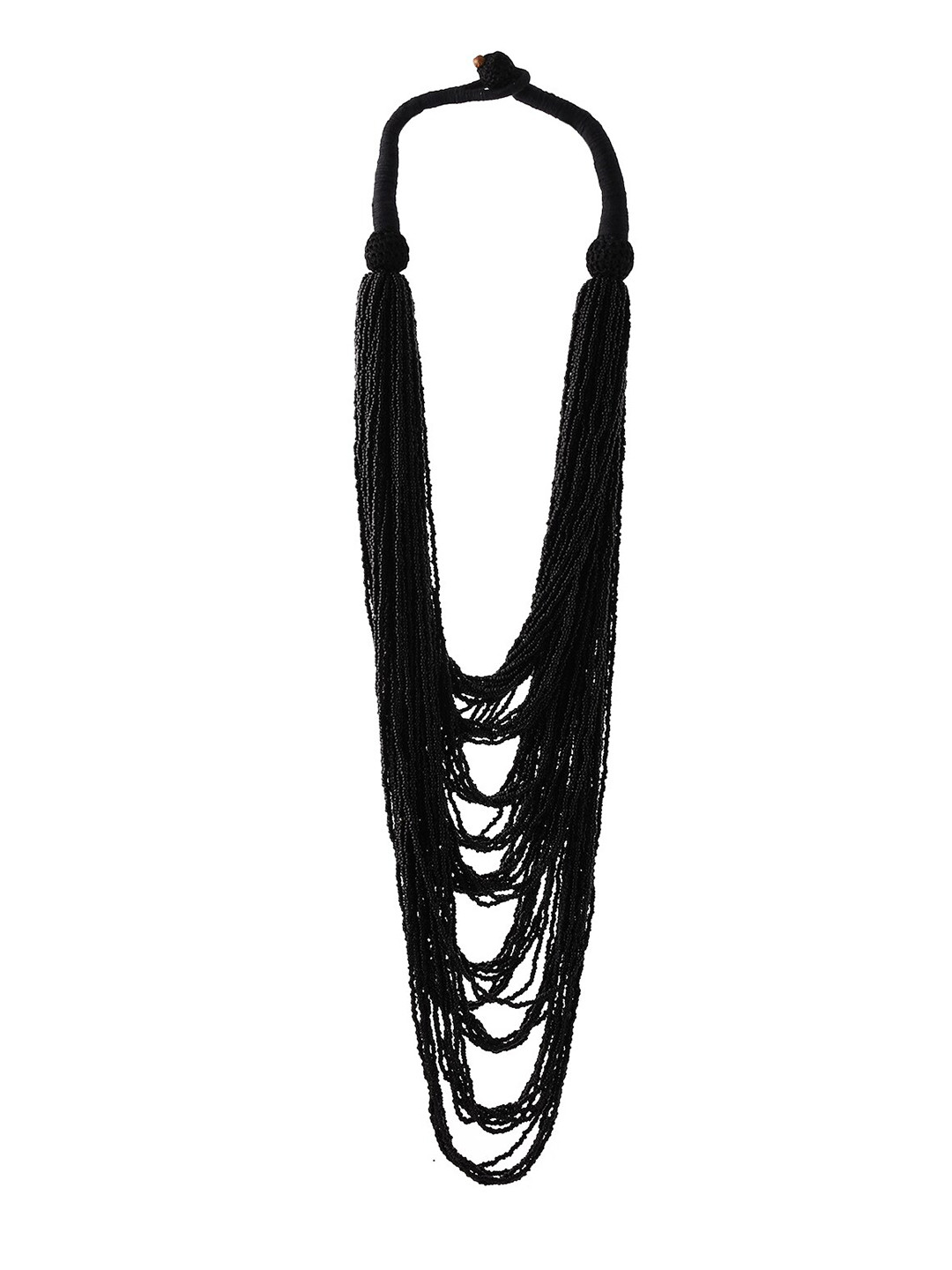 Bamboo Tree Jewels Black Afghan Necklace