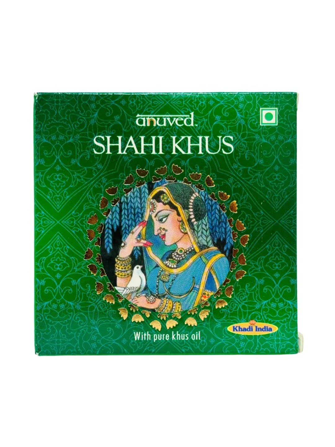 Anuved Set of 6 Herbal Shahi Khus Soap for Cooling, Calming & Soothing Effect  - 125g Each