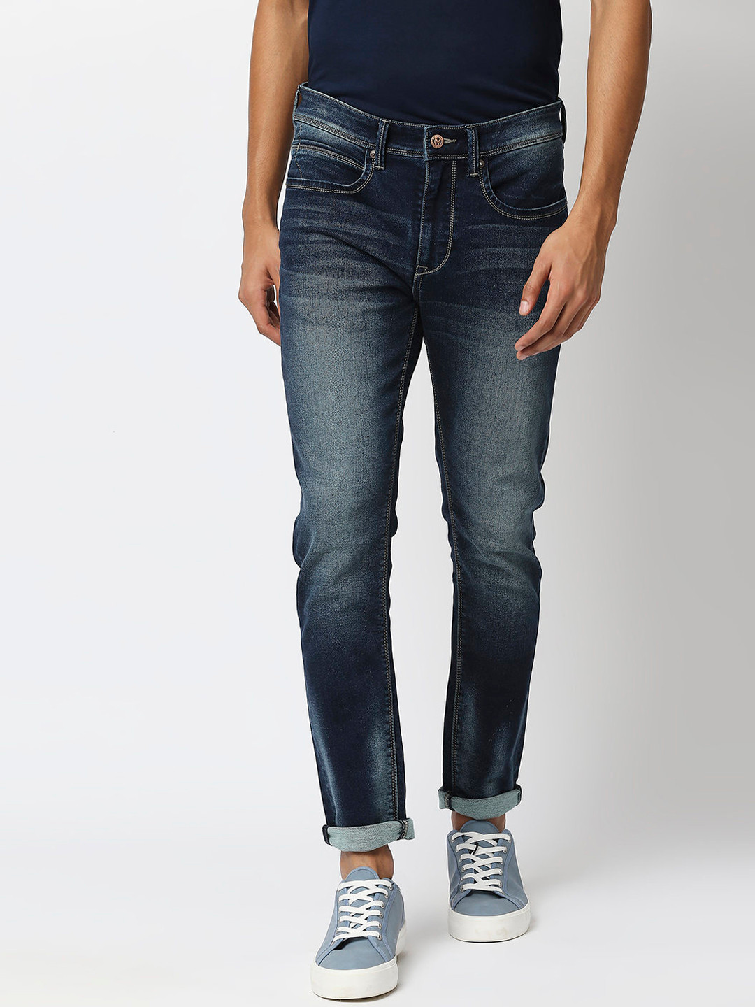 Pepe Jeans Men Blue Skinny Fit Light Fade Stretchable Jeans