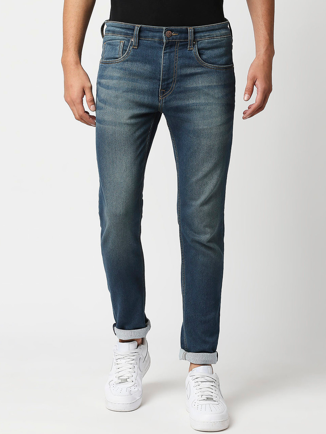 Pepe Jeans Men Blue Skinny Fit Clean Look Light Fade Stretchable Jeans