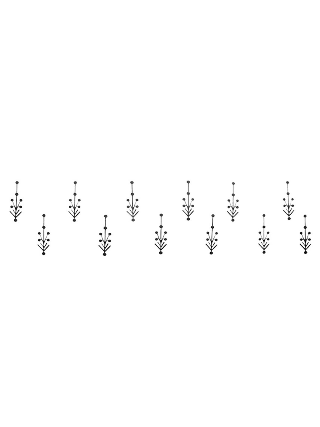 Comet Busters 12 Pcs Black Geometric Shape Bindi