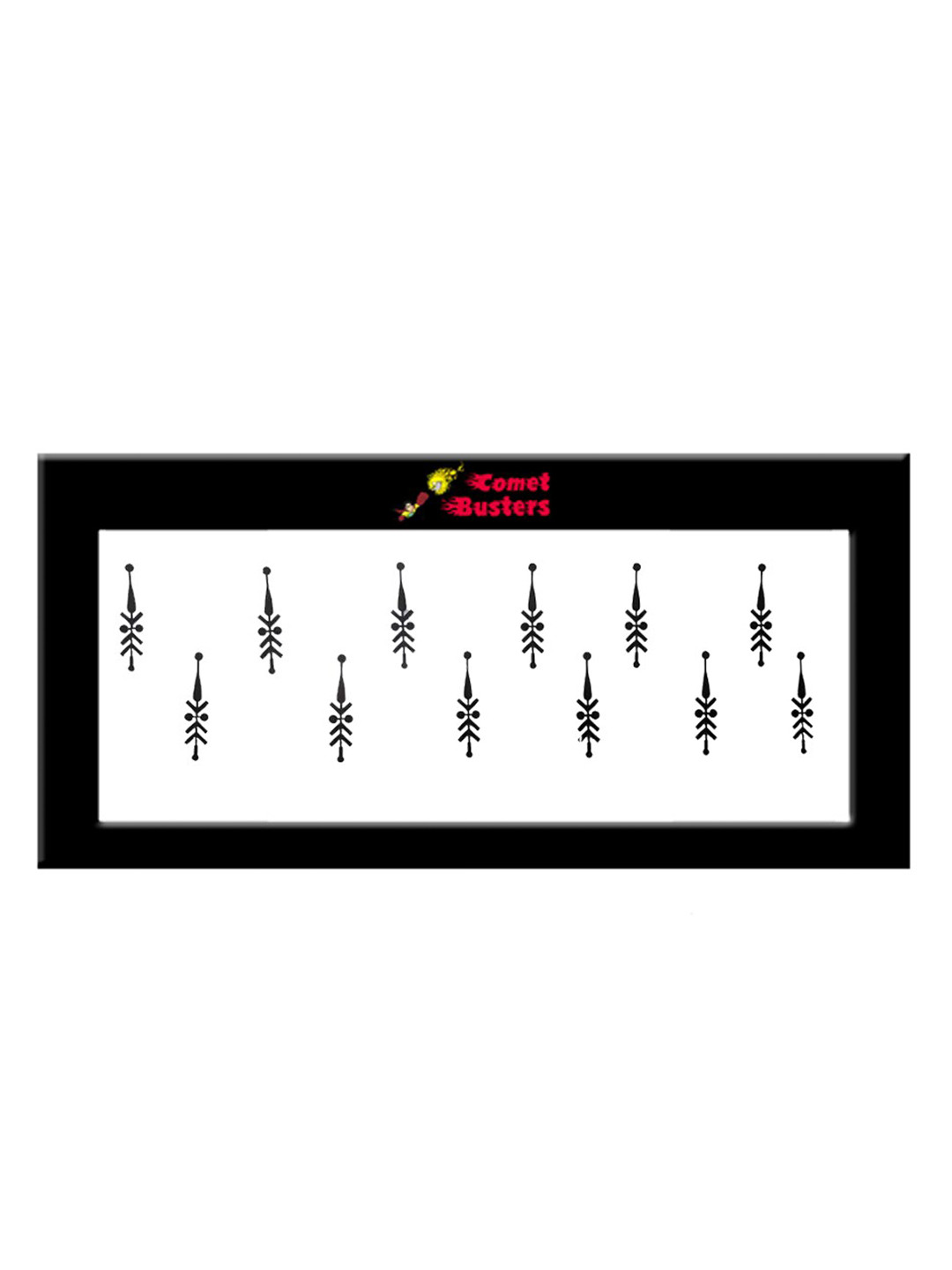 Comet Busters 12 Pcs Black Geometric Shape Bindi