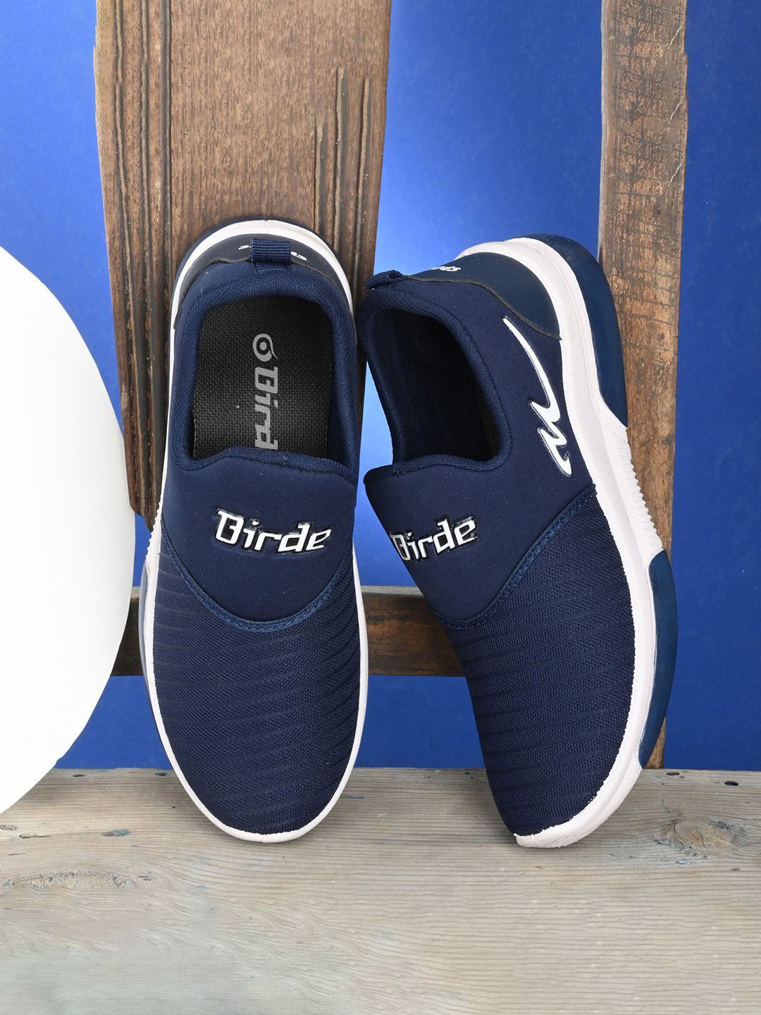 BIRDE Men Navy Blue Printed Sneakers