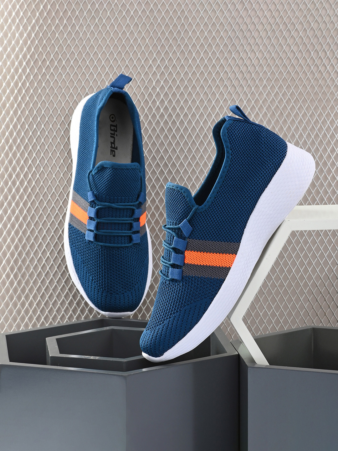 BIRDE Men Navy Blue Colourblocked Sneakers