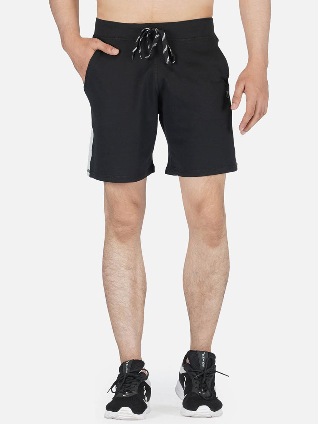 IMPERATIVE Men Black Cycling Recycled Cotton Shorts