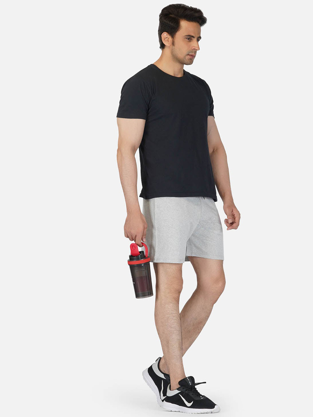 IMPERATIVE Men Grey Cycling Sports Shorts