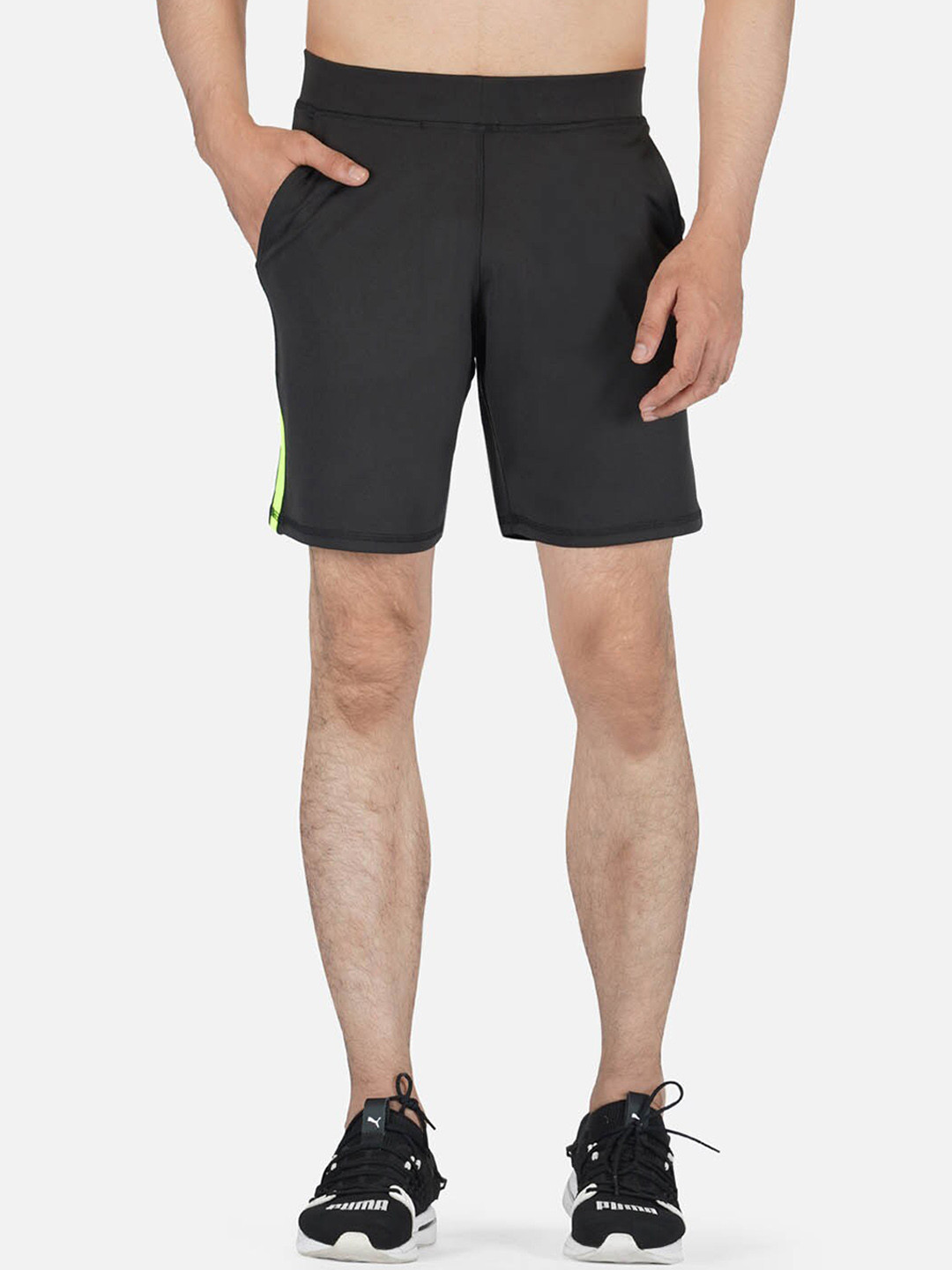 IMPERATIVE Men Black Gym Sports Shorts