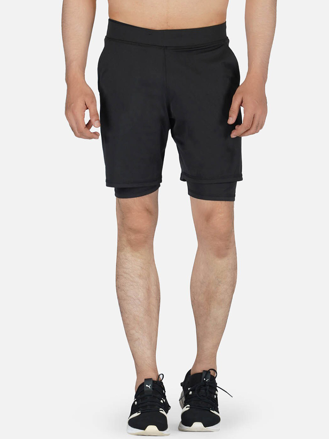 IMPERATIVE Men Black Chino Shorts