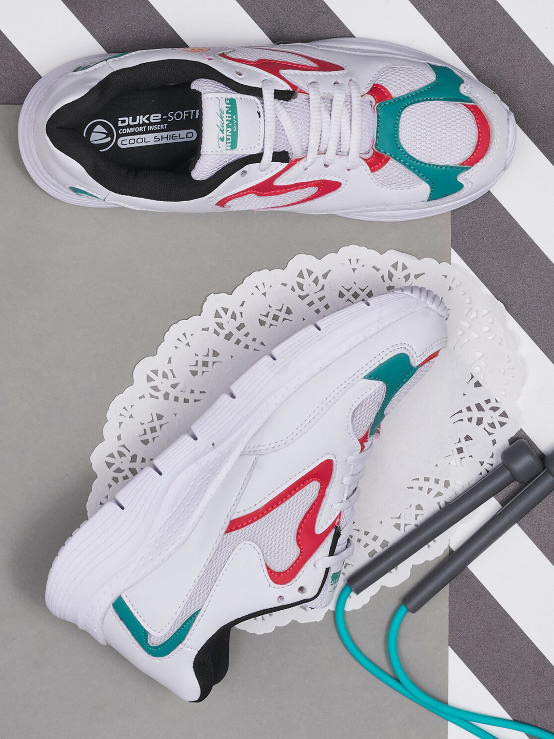 Duke Women White Running Shoes