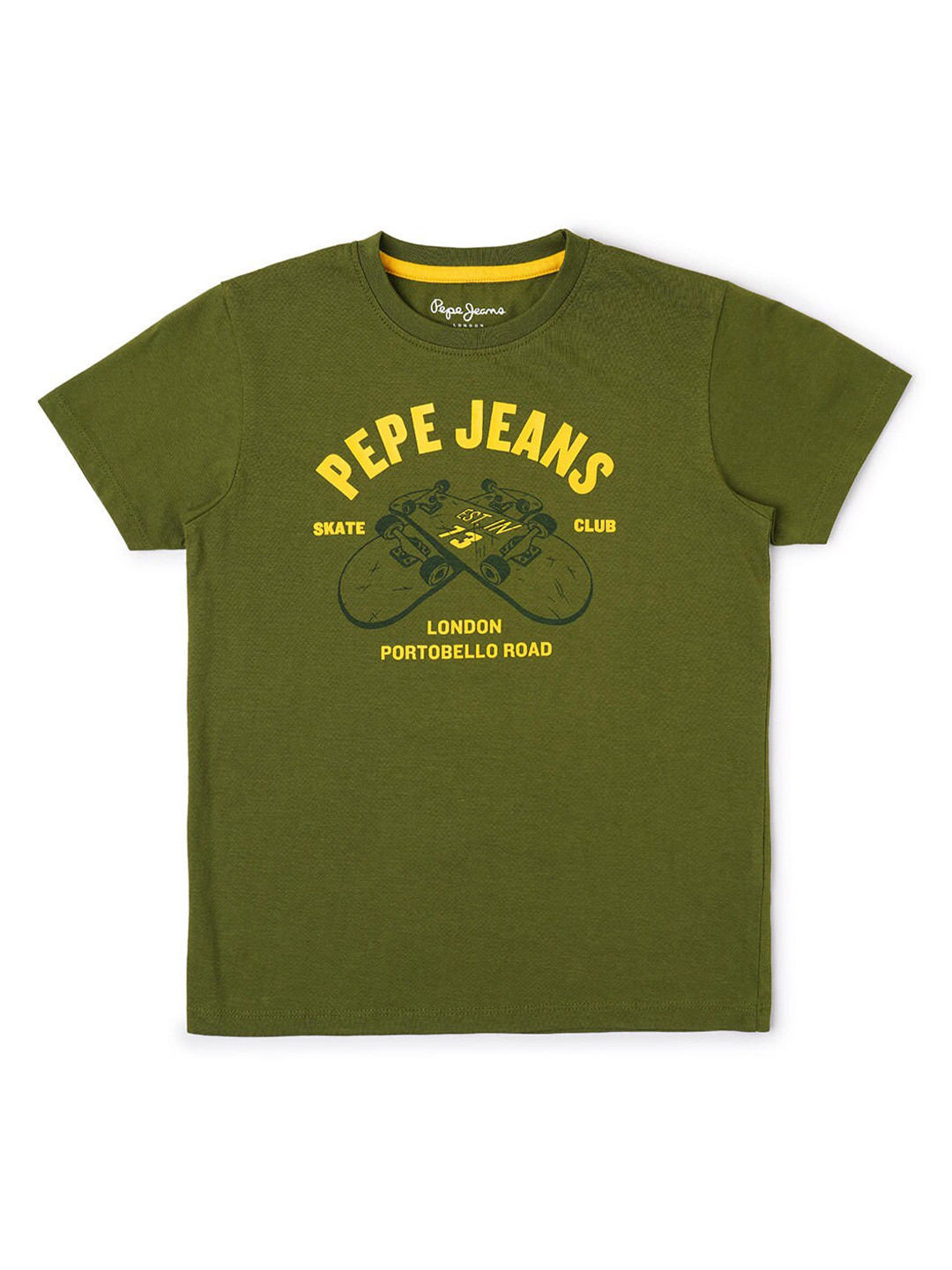 Pepe Jeans Boys Green Sports Printed T-shirt