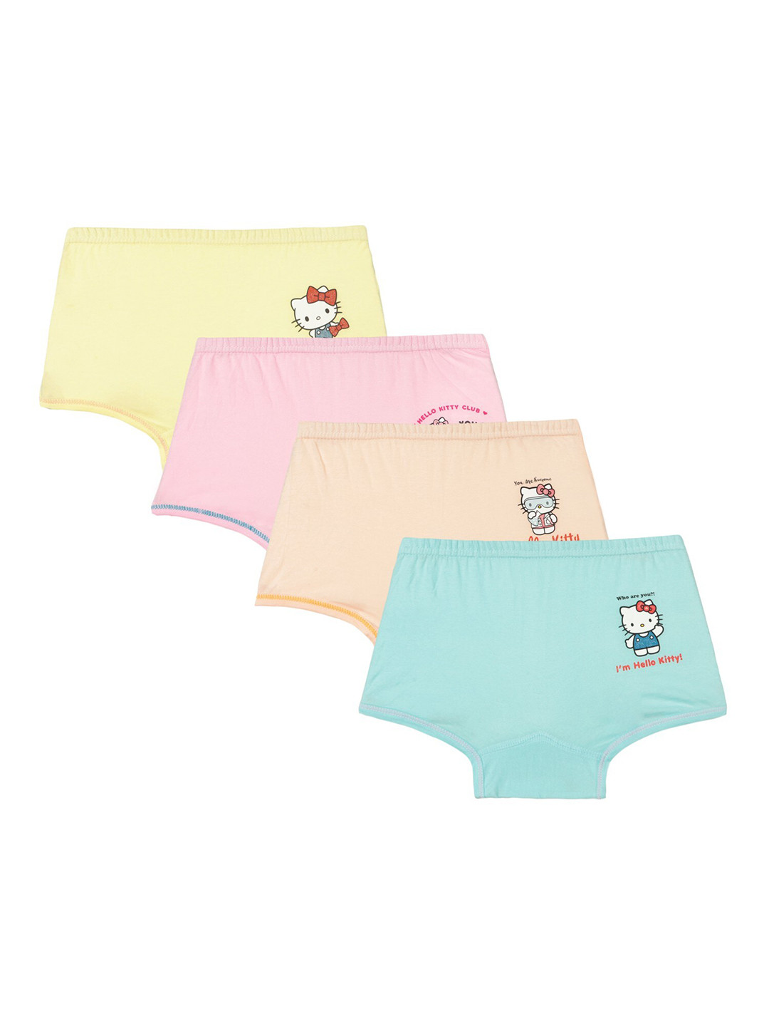 Bodycare Kids Girls Pack Of 4 Assorted Hello Kitty Printed Shorts