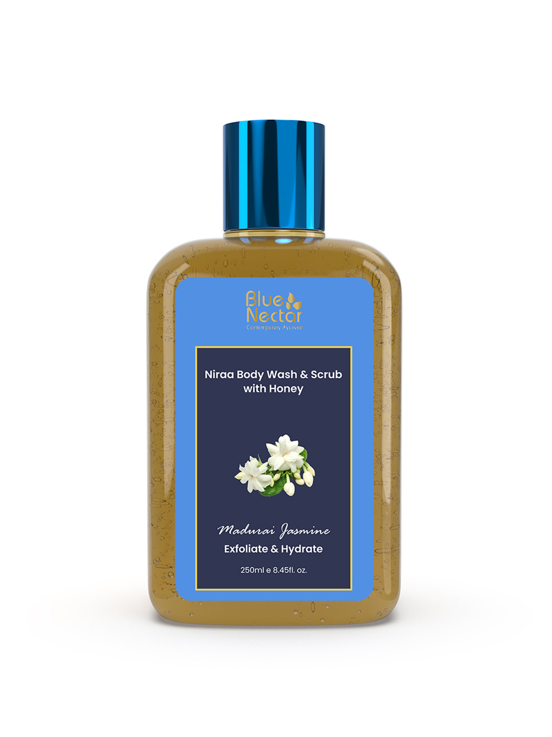 Blue Nectar Niraa Body Wash & Scrub with Honey & 10 Herbs - 250 ml