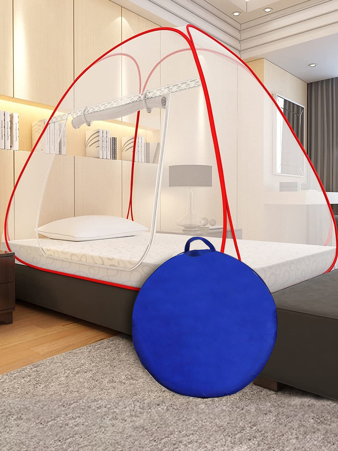 ALCIONO Red Solid Tent Mosquito Nets