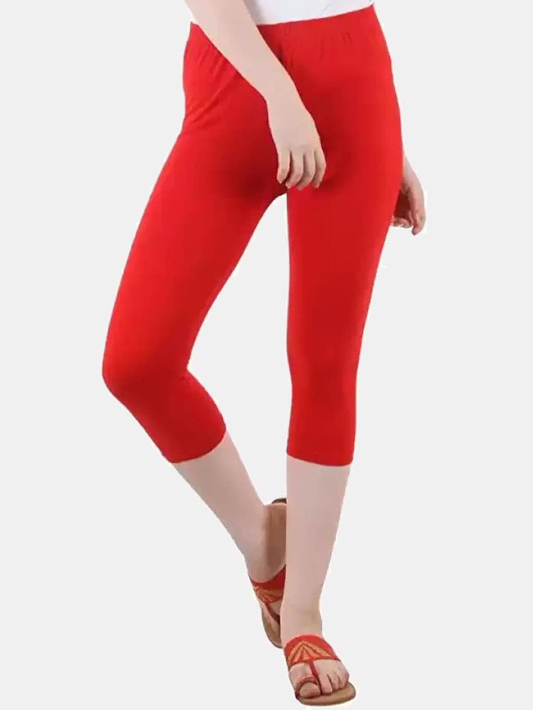 FRENCH KLEIDER Girls Low-Rise Pure Cotton Capris