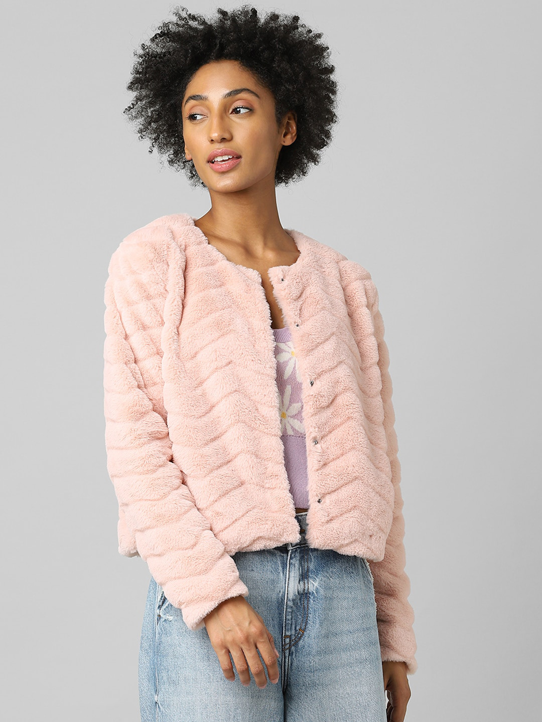 ONLY Women Pink Crop Tailored Jacket