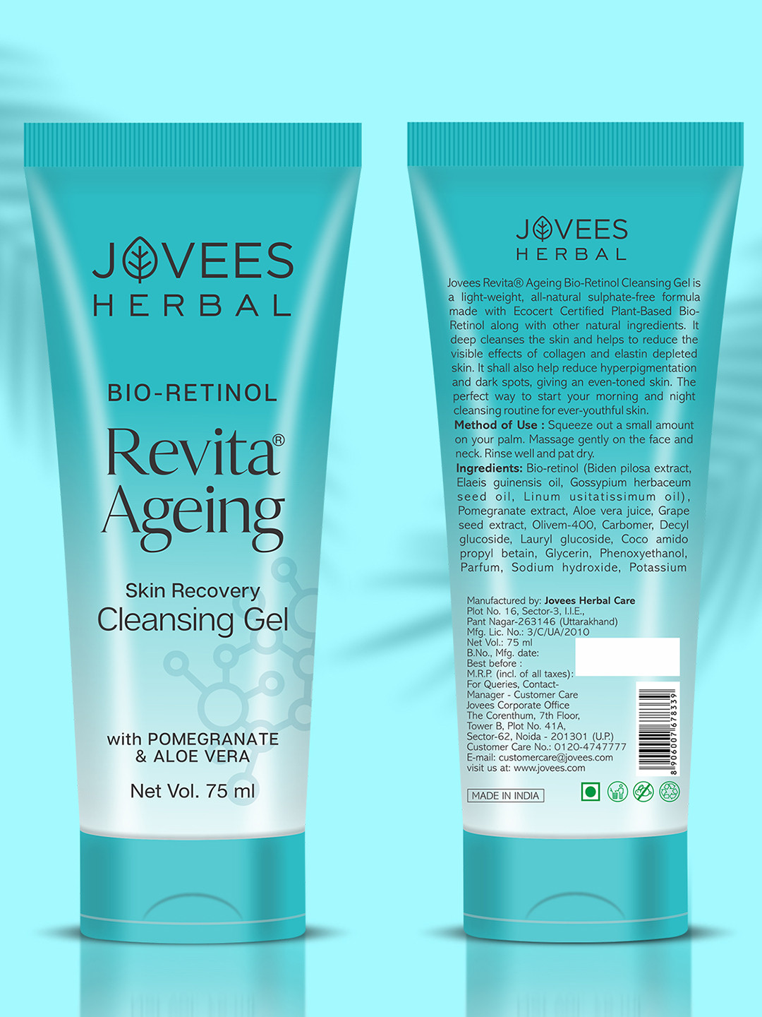 Jovees Herbal Revita Ageing Skin Recovery Cleansing Gel - 75 ML