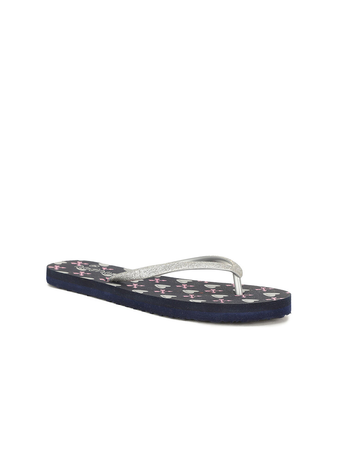 Bata Women Blue & White Printed Room Slippers