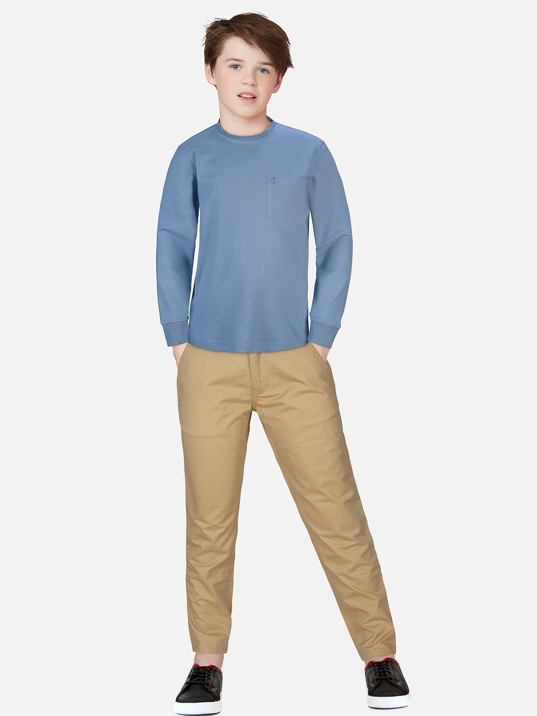 Gini and Jony Boys Blue High Neck T-shirt