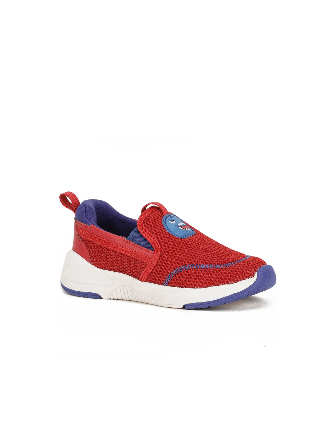 Bubblegummers Girls Red Woven Design Slip-On Sneakers