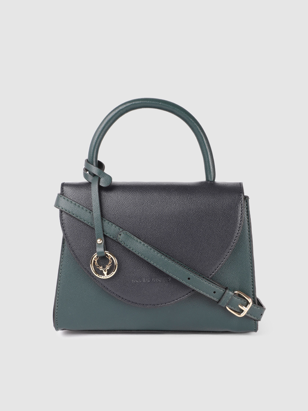 Allen Solly Women Teal Structured Satchel