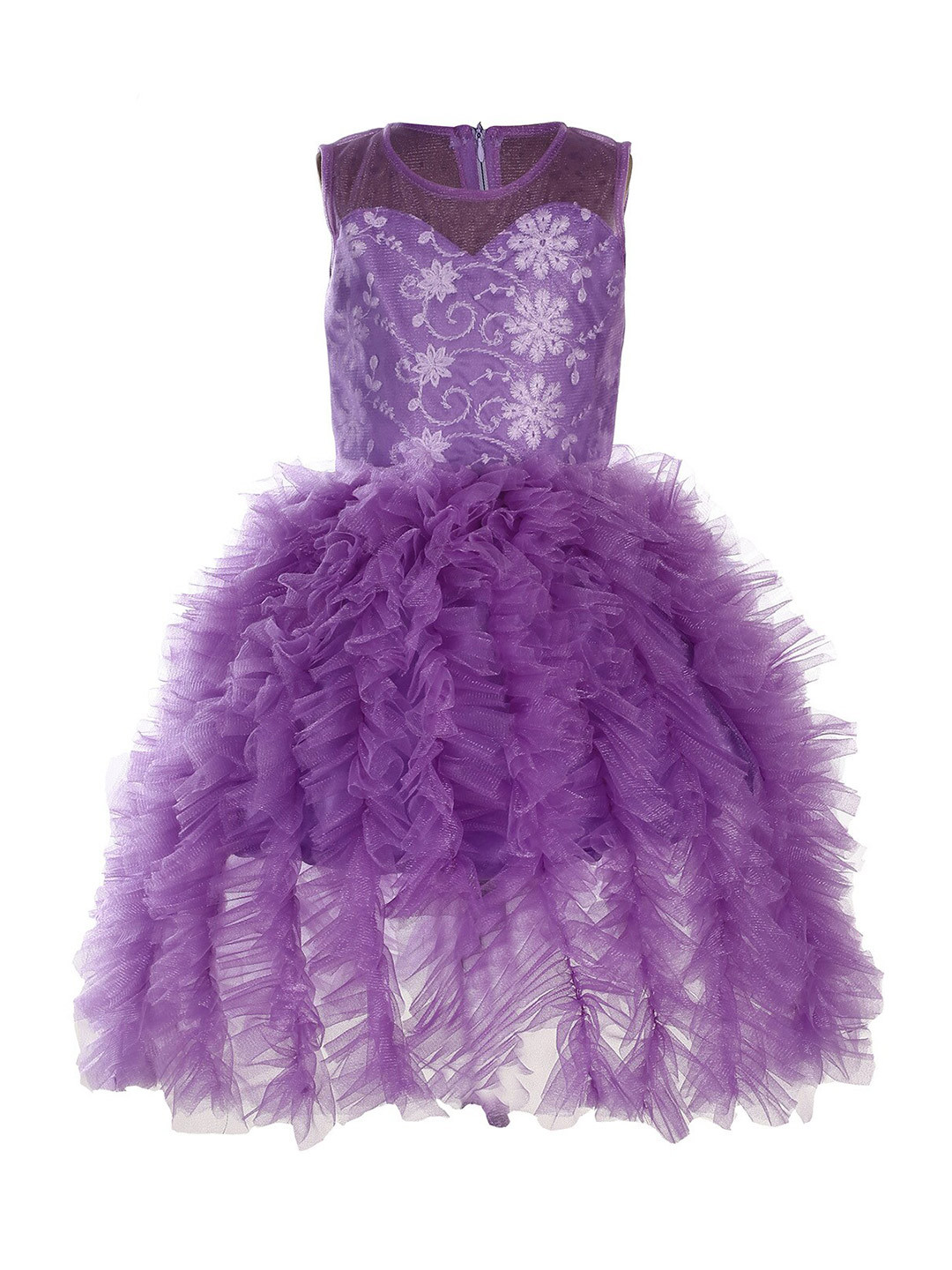 Samsara Couture Girls Lavender Net Dress